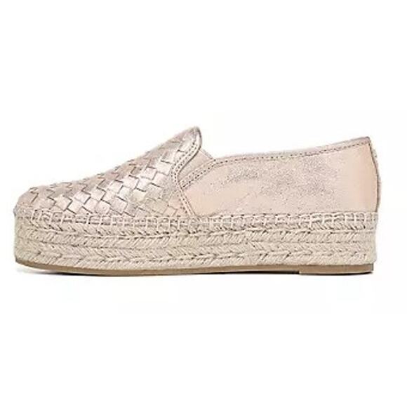 Sam Edelman Rose Gold Catherine Woven Platform Espadrilles 5 1/2 - Picture 1 of 11